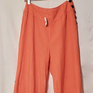 Lou & Grey Linen, Wide Leg, Bell Bottom Pants Sz 4